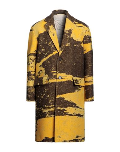 Oamc Man Coat Yellow Size 38 Wool, Polyamide