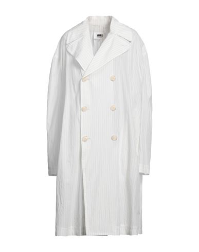 Mm6 Maison Margiela Woman Overcoat White Size S Cotton