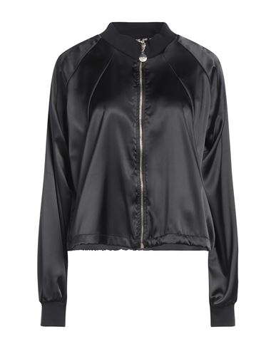 Shop Liu •jo Woman Jacket Black Size Xl Polyester, Elastane, Cotton