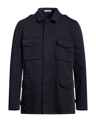 Boglioli Man Jacket Navy Blue Size 38 Cotton, Linen