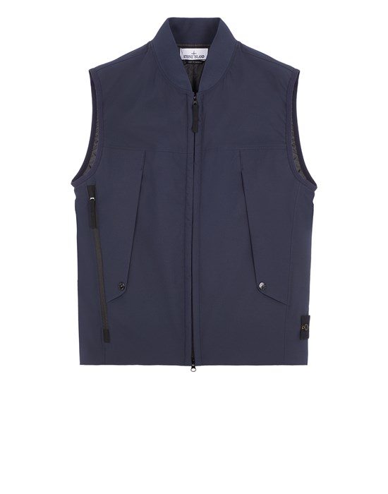  STONE ISLAND G0121 SOFT SHELL-R_e.dye® TECHNOLOGY IN RECYCLED POLYESTER WITH PRIMALOFT® INSULATION TECHNOLOGY Vest Man Blue