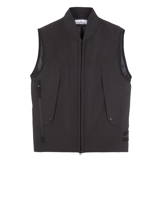 Waistcoat Man G0121 SOFT SHELL-R_e.dye® TECHNOLOGY IN RECYCLED POLYESTER WITH PRIMALOFT® INSULATION TECHNOLOGY Front STONE ISLAND
