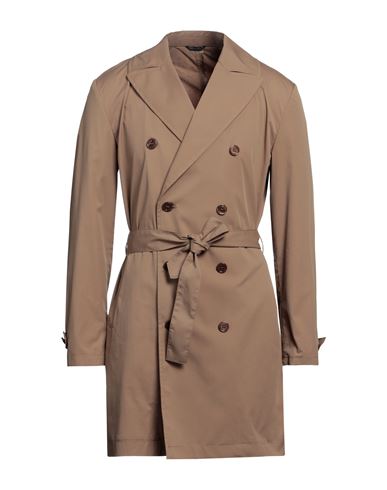 Grey Daniele Alessandrini Man Overcoat & Trench Coat Camel Size 38 Cotton, Polyamide, Elastane In Beige
