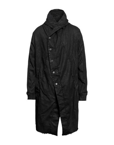 Masnada Man Overcoat & Trench Coat Black Size 46 Cotton, Elastane