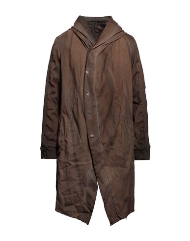 Masnada Man Overcoat & Trench Coat Brown Size 46 Cotton, Elastane