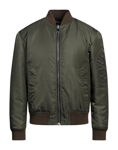 Roberto Cavalli Man Jacket Military Green Size 42 Polyamide