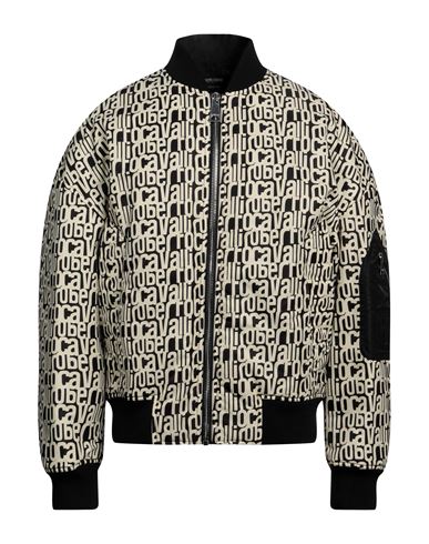 Roberto Cavalli Man Jacket Black Size 46 Polyamide In Gray