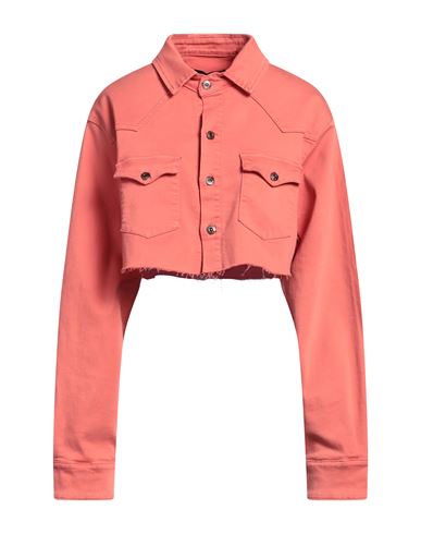 3x1 Woman Denim Outerwear Salmon Pink Size M Cotton, Polyester, Elastane In Pink