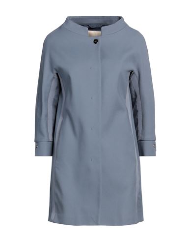 Herno Woman Overcoat Pastel Blue Size 2 Cotton