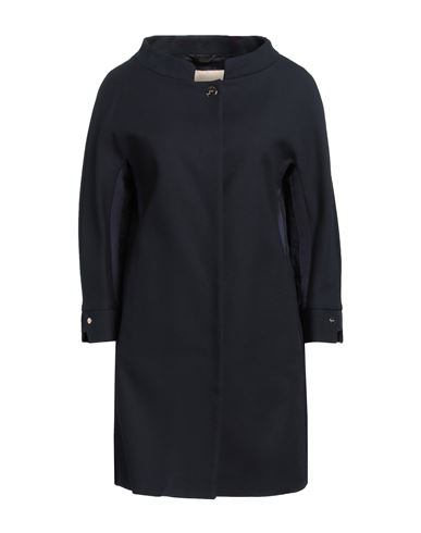 Shop Herno Woman Overcoat & Trench Coat Midnight Blue Size 14 Cotton