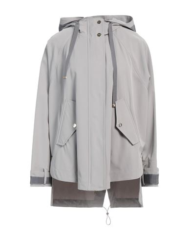 Herno Woman Jacket Grey Size 8 Polyester, Cotton, Viscose