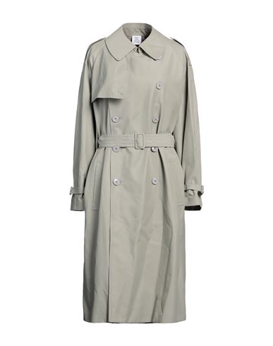 Vetements Woman Overcoat & Trench Coat Grey Size M Cotton, Polyamide