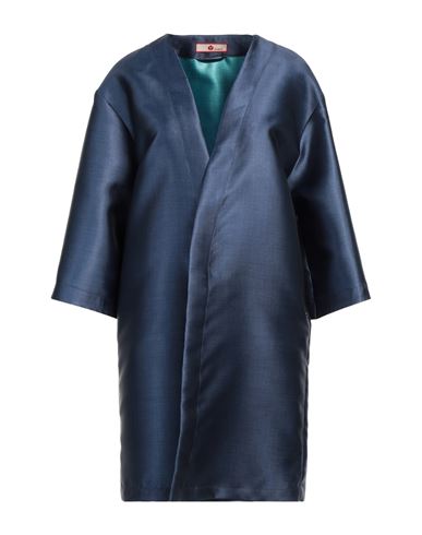 Yuko Woman Overcoat Navy Blue Size 8 Polyester