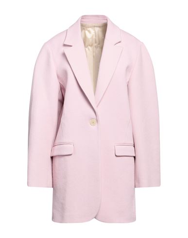 Shop Isabel Marant Woman Coat Pink Size 6 Virgin Wool, Cotton