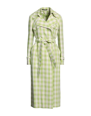 Tagliatore 02-05 Woman Overcoat & Trench Coat Green Size 10 Cotton, Linen, Silk