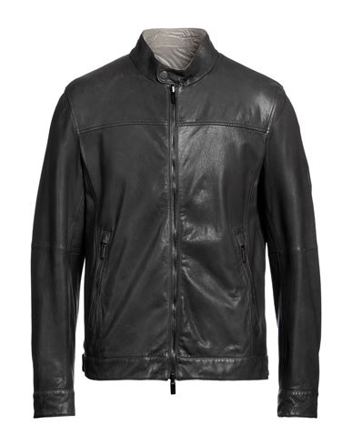 Gimos Gimo's Man Jacket Lead Size 42 Lambskin, Polyester In Grey