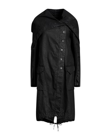 Masnada Woman Overcoat & Trench Coat Black Size 4 Cotton, Elastane