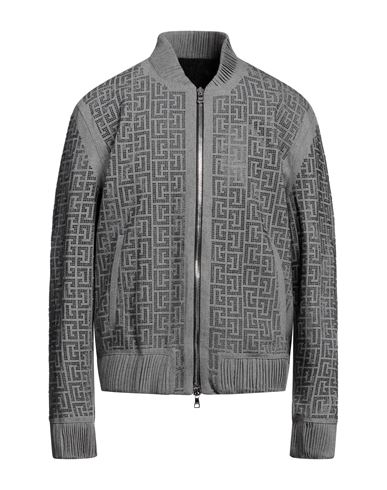 Balmain Man Jacket Grey Size 48 Virgin Wool, Elastane