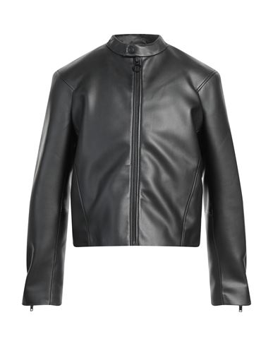 Trussardi Man Jacket Black Size 44 Polyester, Polyurethane Resin