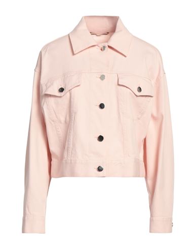 Peserico Easy Woman Denim Outerwear Pink Size 8 Cotton, Viscose, Elastane