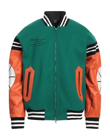 Mpd Box Man Jacket Green Size L Polyester, Wool, Elastane, Ovine Leather