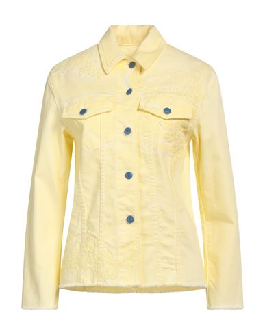 Ermanno Di Ermanno Scervino Woman Denim Outerwear Light Yellow Size 4 Cotton, Elastane