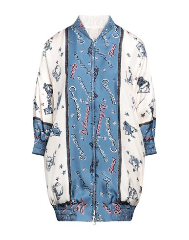 Fendi Woman Jacket Pastel Blue Size 6 Silk, Polyester, Polyamide