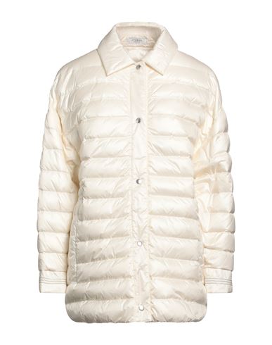 Peserico Easy Woman Down Jacket Ivory Size 10 Polyamide In White
