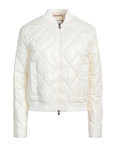 Peserico Easy Woman Jacket Cream Size 6 Polyamide, Cotton In White