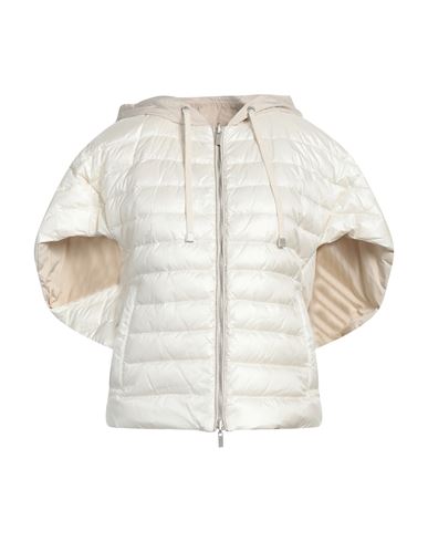 Peserico Woman Down Jacket Cream Size 10 Polyester In White