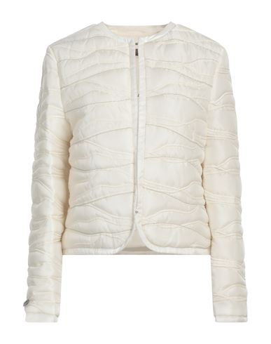 Peserico Woman Jacket Ivory Size 6 Polyamide In White