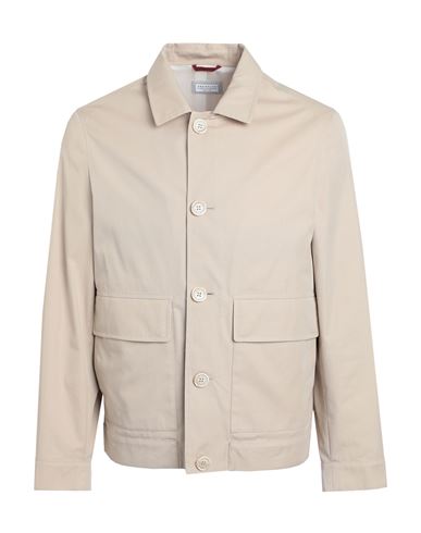Brunello Cucinelli Man Jacket Beige Size 40 Cotton, Polyamide