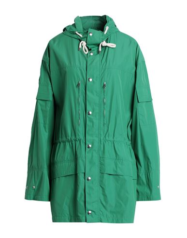 Shop Plan C Woman Overcoat & Trench Coat Green Size 8 Polyamide, Cotton