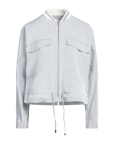 Shop Peserico Woman Jacket Light Grey Size 8 Polyester, Cotton