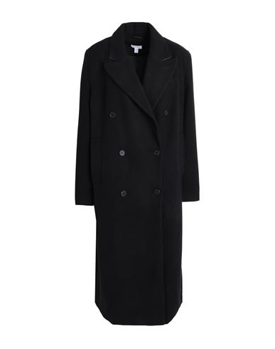 Topshop Woman Coat Black Size L Polyester, Acrylic, Nylon, Viscose, Wool