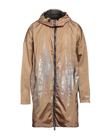Shop Dsquared2 Man Overcoat & Trench Coat Khaki Size M Polyamide In Beige