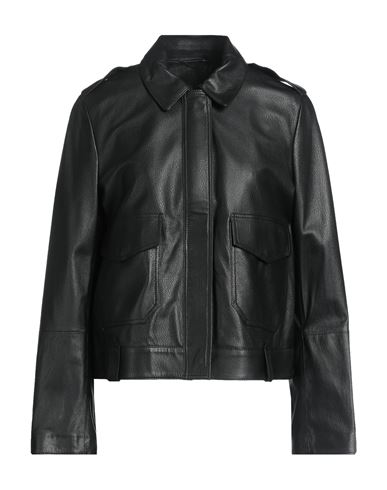Giorgio Brato Woman Jacket Black Size 8 Leather