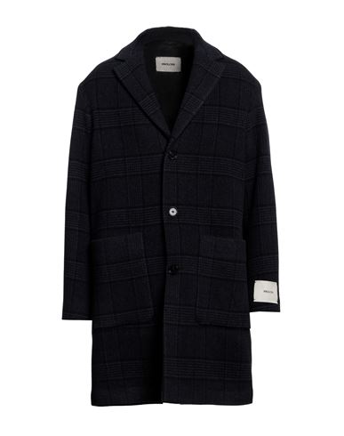Shop Paoloni Man Coat Midnight Blue Size 40 Wool, Polyamide, Polyester