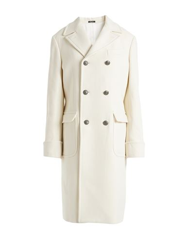 Shop Breras Milano Woman Coat Ivory Size 12 Virgin Wool, Polyamide In White