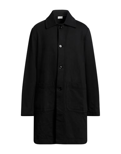 Dries Van Noten Man Overcoat Black Size S Cotton