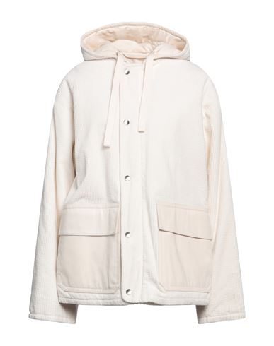 Jil Sander Woman Jacket Ivory Size 6 Cotton In White