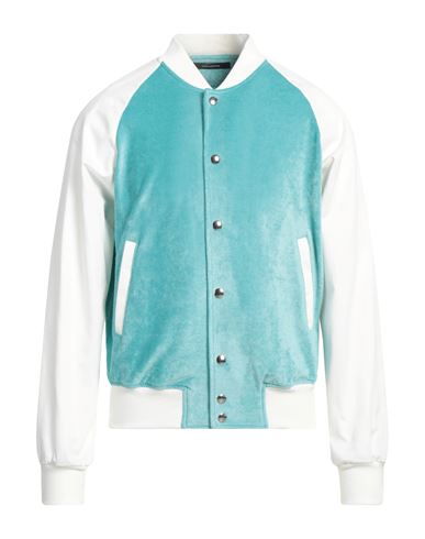 Tagliatore Man Jacket Turquoise Size 38 Polyamide, Elastane In Blue
