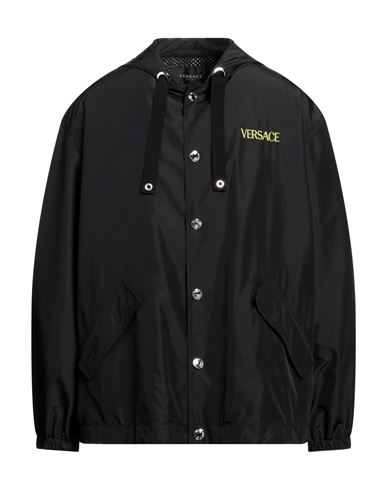 Versace Man Jacket Black Size 38 Polyester, Cotton, Viscose