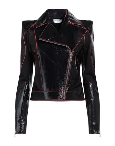 Mugler Woman Jacket Black Size 6 Lambskin, Viscose, Polyamide, Elastane