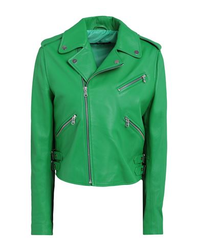 Shop Suite 22 Woman Jacket Green Size 10 Leather