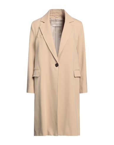 Circolo 1901 Woman Overcoat & Trench Coat Beige Size 10 Cotton, Elastane