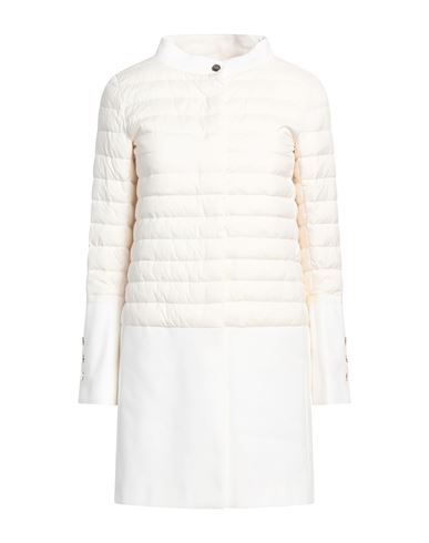 Shop Herno Woman Overcoat & Trench Coat White Size 2 Polyamide, Polyurethane, Cotton
