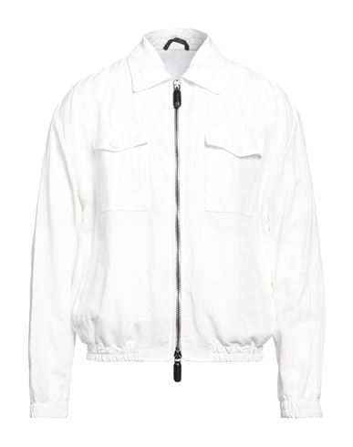 Giorgio Armani Man Jacket Off White Size 44 Viscose, Linen