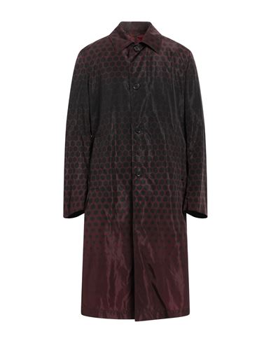 Shop Dries Van Noten Man Overcoat & Trench Coat Burgundy Size L Polyamide In Red