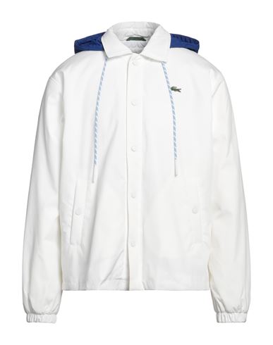 Lacoste Man Jacket White Size M Polyester